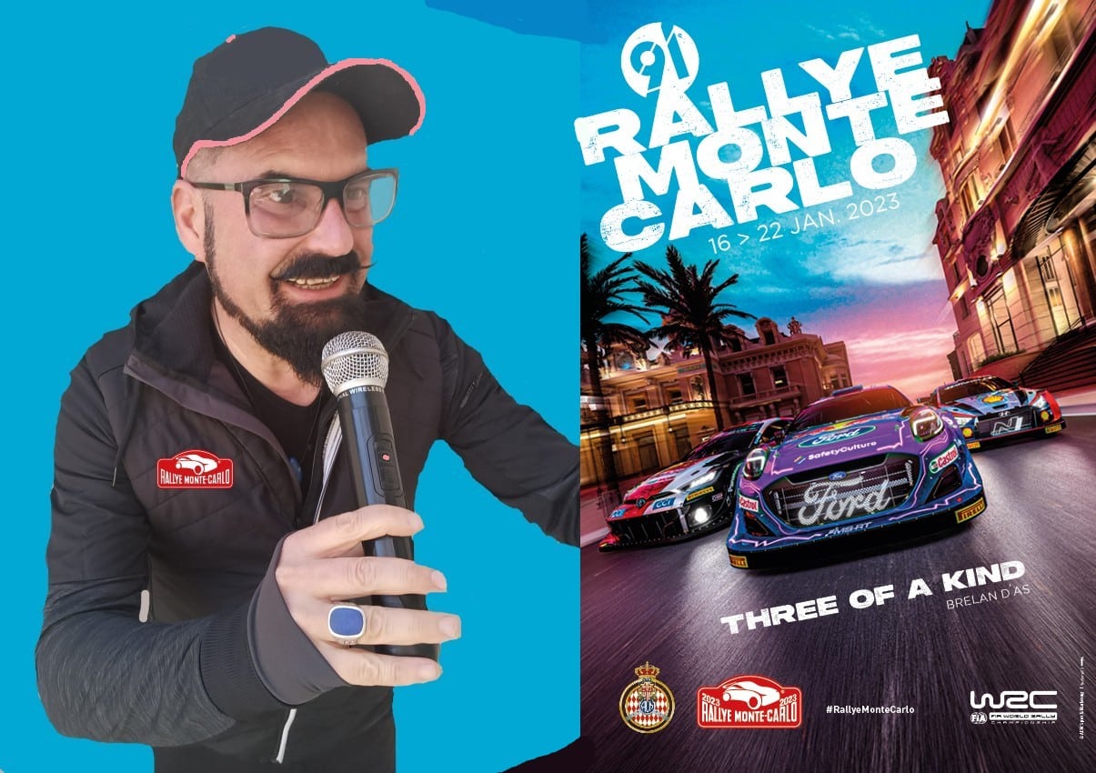 Sébastien Galaup-speaker sportif-WRC-Rallye Monte Carlo 2024-Fan zone
