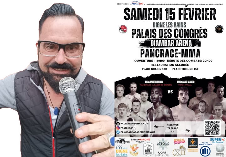 Sébastien GALAUP-présentateur professionnel-combats-MMA-soirée 2025