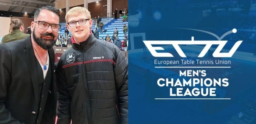 Sébastien GALAUP-speaker professionnel-Tennis de table-Champion's league-Europe 2025 Sébastien GALAUP-speaker sportif-professionnel-tennis de table-ping pong-frères Lebrun-champions league-2025